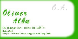 oliver albu business card